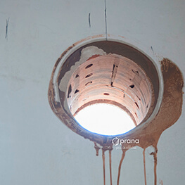 установка рекуператора в стену